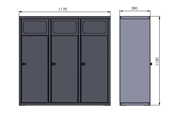 Kosz do segregacji śmieci L - plastik, papier i szkło