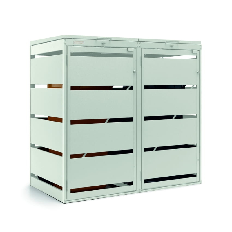 Zabudowa na kosze na śmieci 120L - blacha ocynkowana