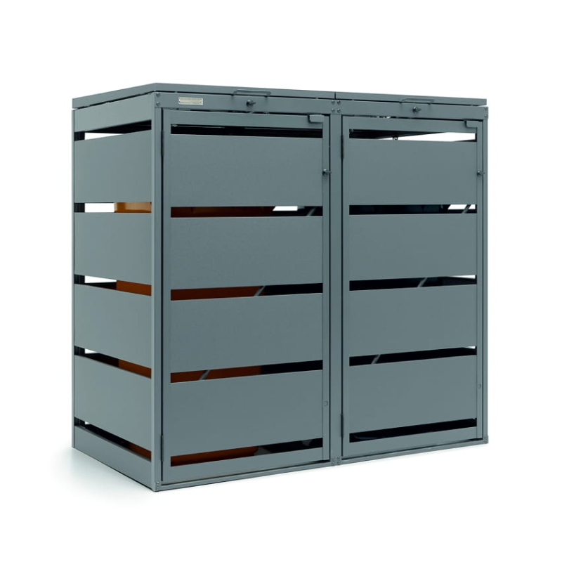 Zabudowa na kosze na śmieci 120L - blacha ocynkowana