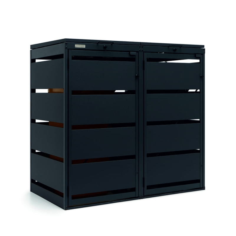 Zabudowa na kosze na śmieci 120L - blacha ocynkowana