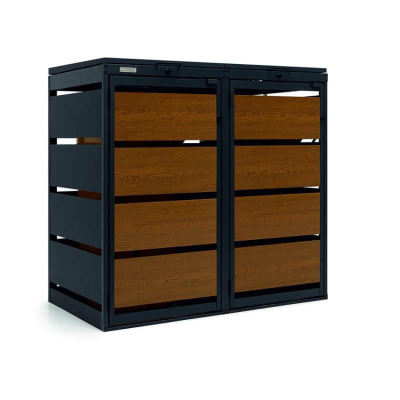 Zabudowa na kosze na śmieci 120L - blacha ocynkowana