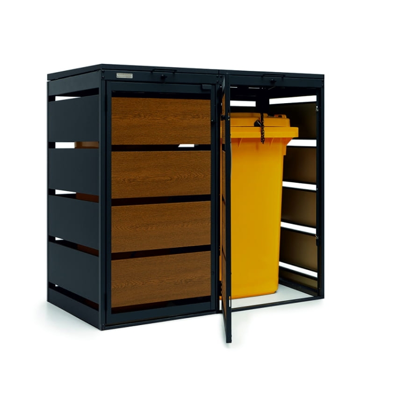 Zabudowa na kosze na śmieci 120L - blacha ocynkowana