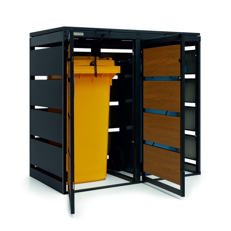 Zabudowa na kosze na śmieci 120L - blacha ocynkowana