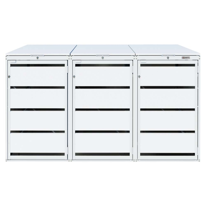 Zabudowa na 3 kosze na śmieci 120L - blacha ocynkowana