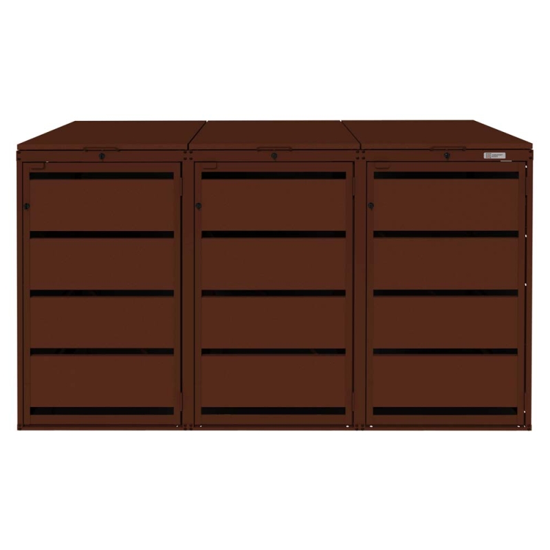 Zabudowa na 3 kosze na śmieci 120L - blacha ocynkowana