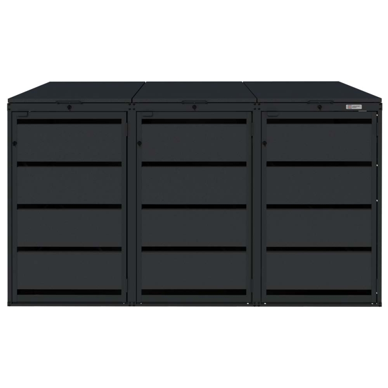 Zabudowa na 3 kosze na śmieci 120L - blacha ocynkowana