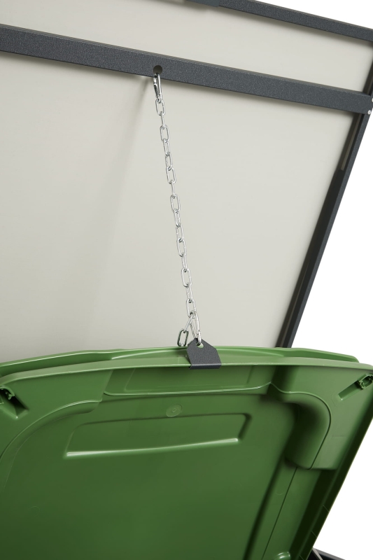 Zabudowa na 3 kosze na śmieci 120L - blacha ocynkowana