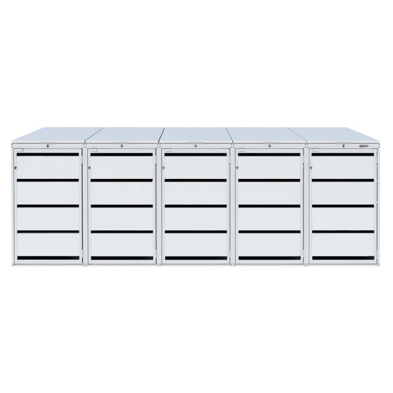 Zabudowa na 5 koszy na śmieci 120L - blacha ocynkowana