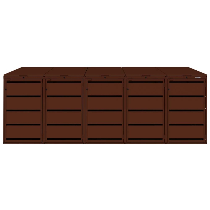 Zabudowa na 5 koszy na śmieci 120L - blacha ocynkowana