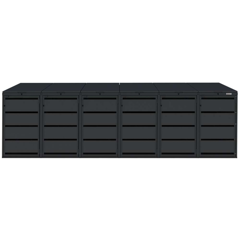 Zabudowa na 6 koszy na śmieci 120L - blacha ocynkowana