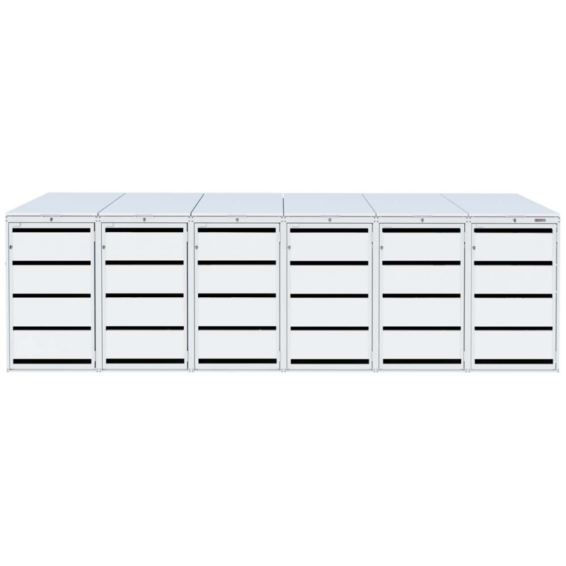 Zabudowa na 6 koszy na śmieci 120L - blacha ocynkowana