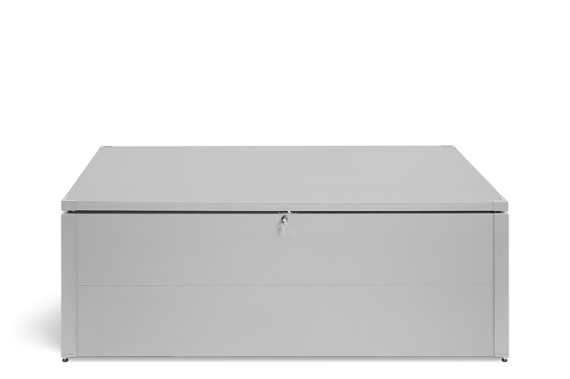 Duża skrzynia tarasowa - srebrna