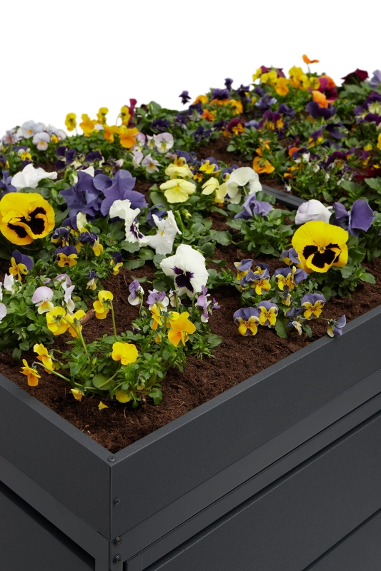 Zabudowa kosza na śmieci z kwietnikiem 120L agro