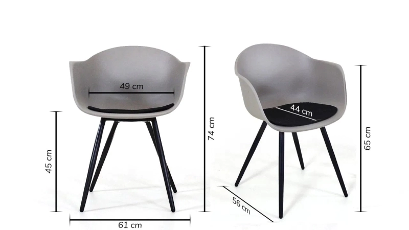 Stół 6 osobowy z kubełkowymi siedziskami i szklanym stołem - outlet