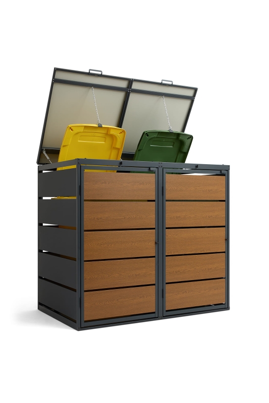 Zabudowa na 2 kosze 240l z blachy ocynkowanej