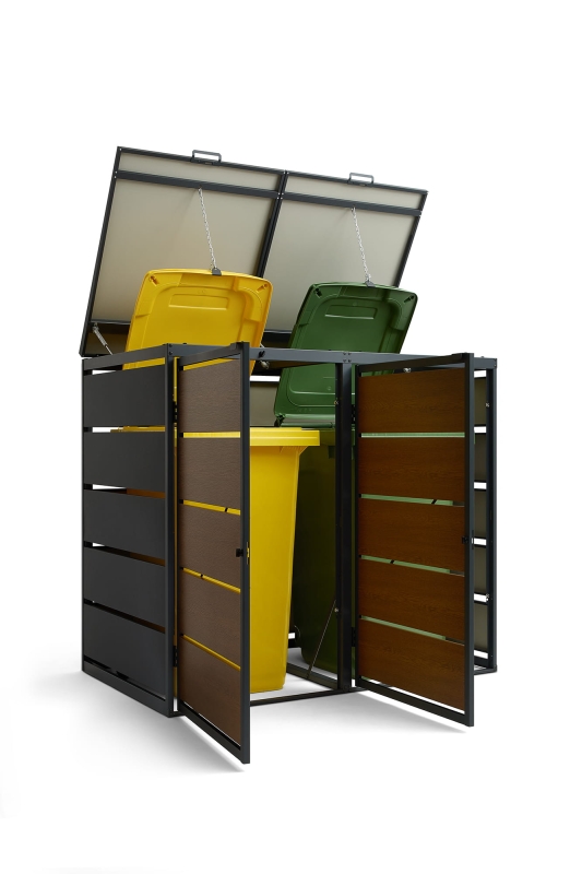 Zabudowa na 2 kosze 240l z blachy ocynkowanej