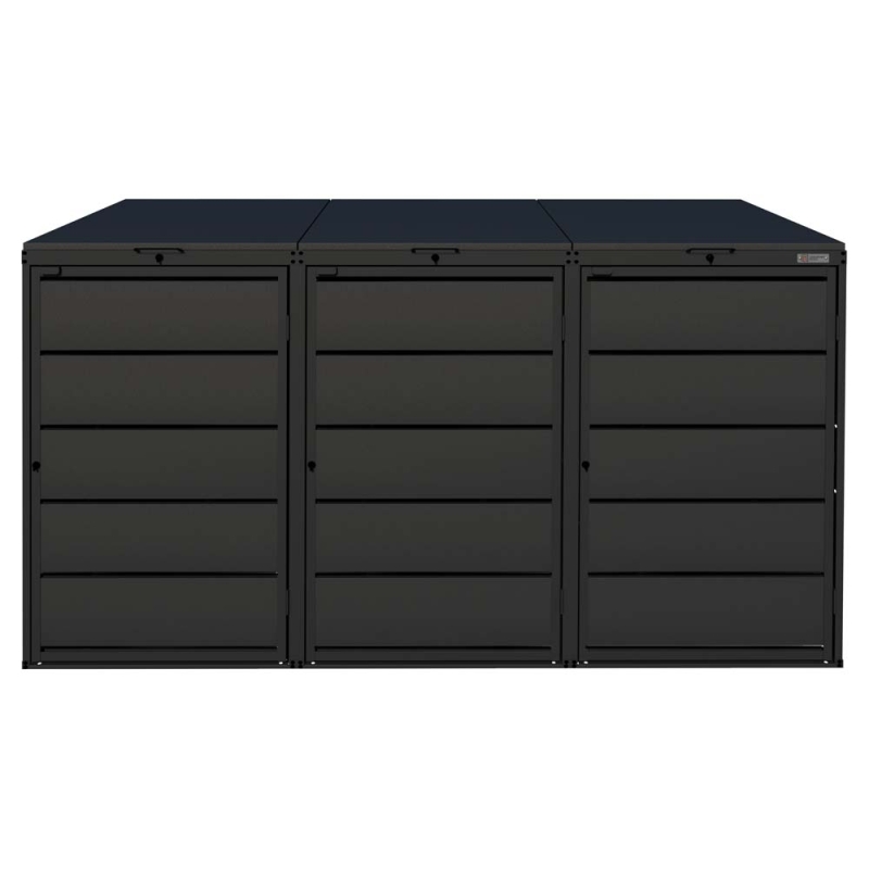 Zabudowa na 3 kosze na śmieci 240L z blachy