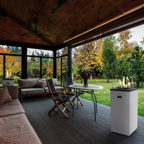 Biały ogrzewacz gazowy PATIO SLIM